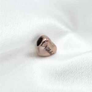 Rose Gold Custom Name Heart Bracelet Charm